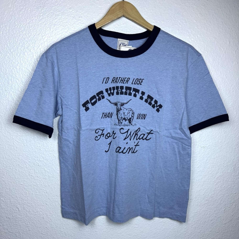 Lee X Kacey Musgraves Blue Ringer Tee Lose For What I Am T-shirt Womens Medium